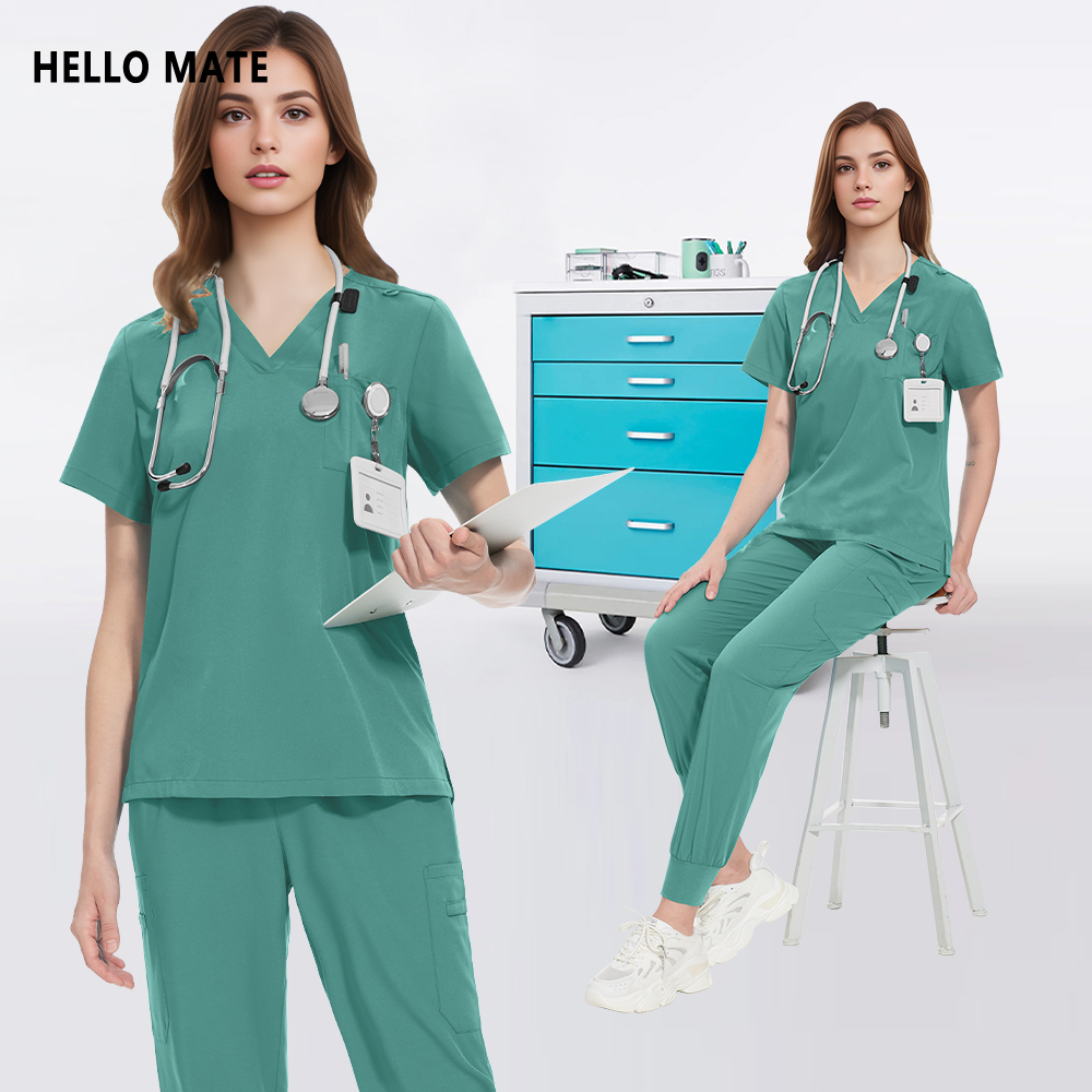 Medical Lab Hospital - Çok renkli Kadın Scrubs Seti Tıbbi
