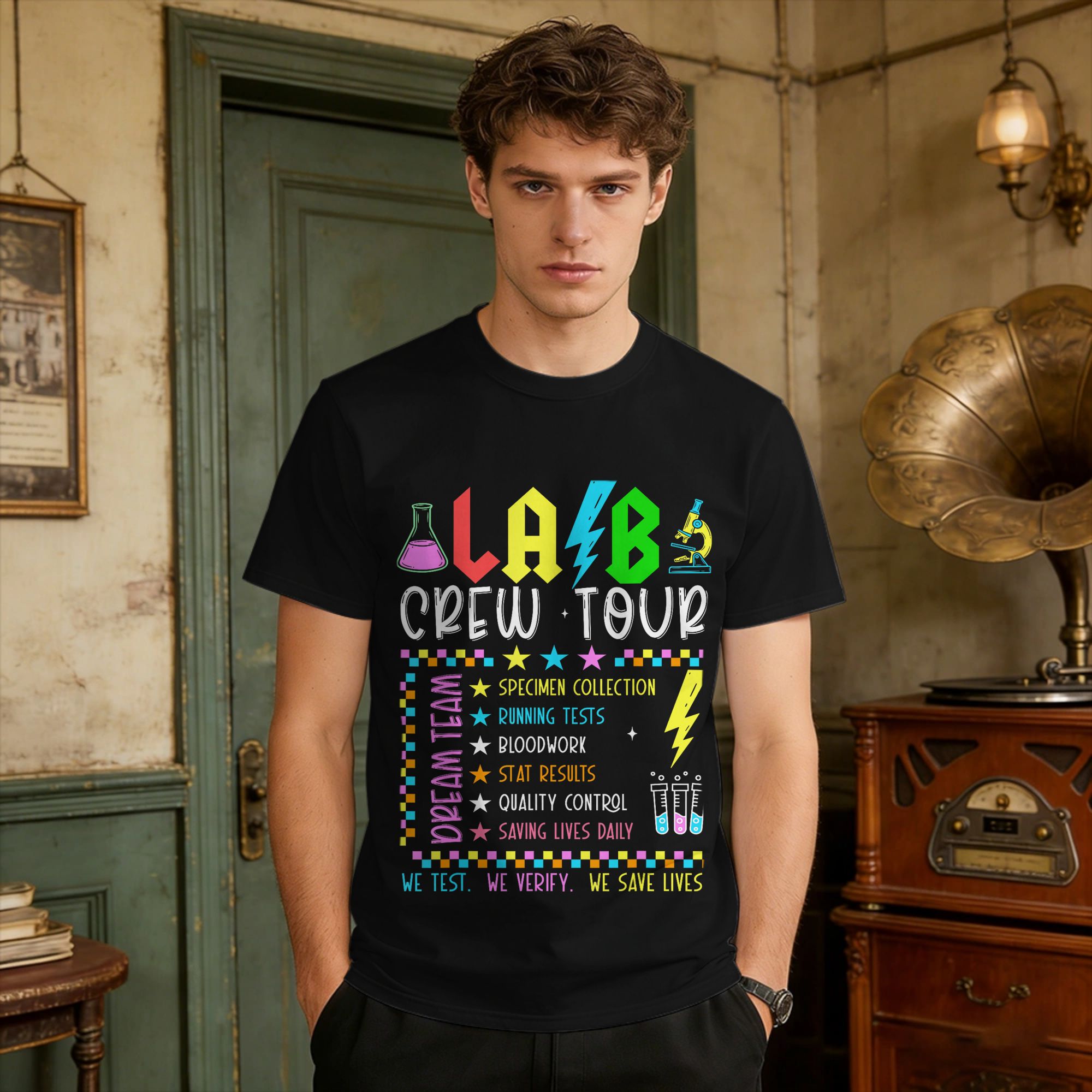 Medical Lab Professionals Week - Vintage T-Shirt Yaz Laboratuvar Haftası Laboratuvar
